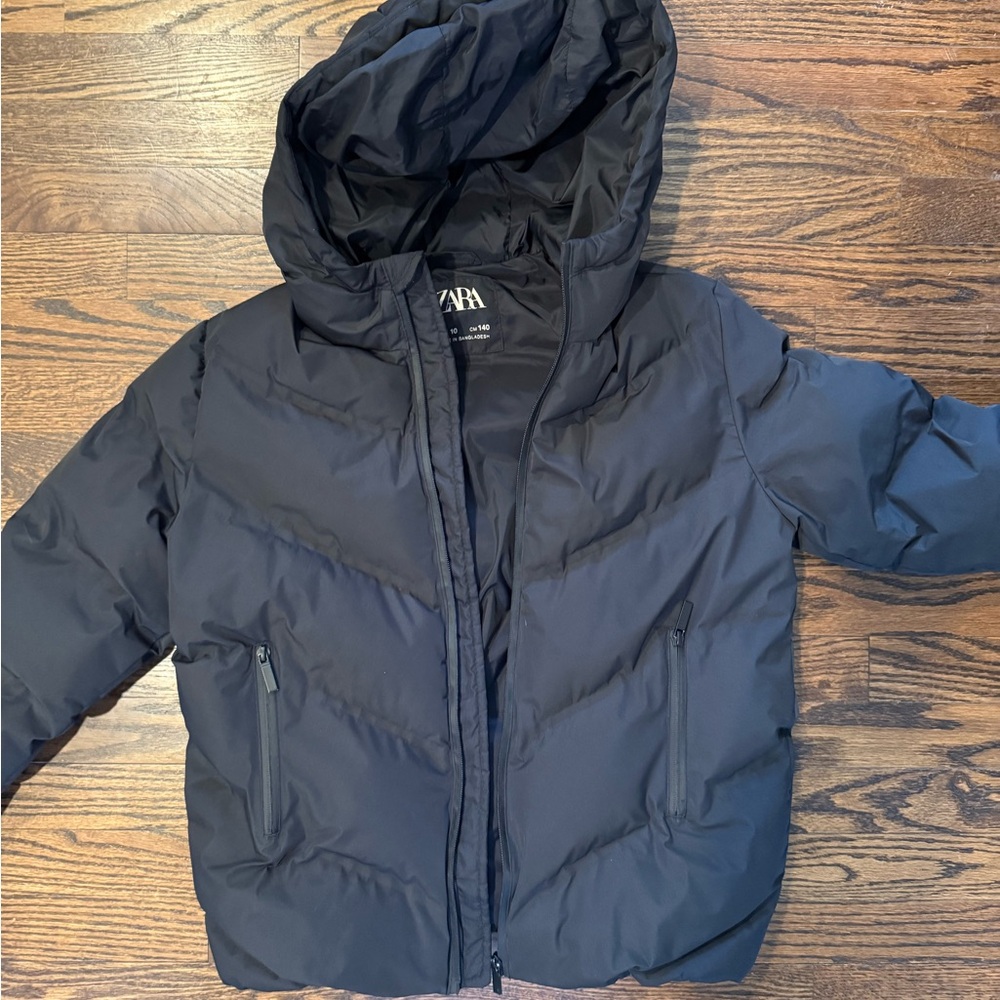 ** Zara Boy’s Black Puffer Jacket **